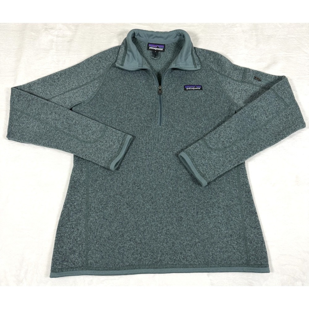 Patagonia Better Sweater 1/4 Zip Fleece Pullover Women's Small Sediment Green